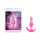 Blush Novelties B Yours Curvy Anal Plug 8.9cm Pink Butt Plugs